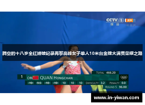 腾空的十八岁全红婵破纪录再攀高峰女子单人10米台金牌大满贯荣耀之路
